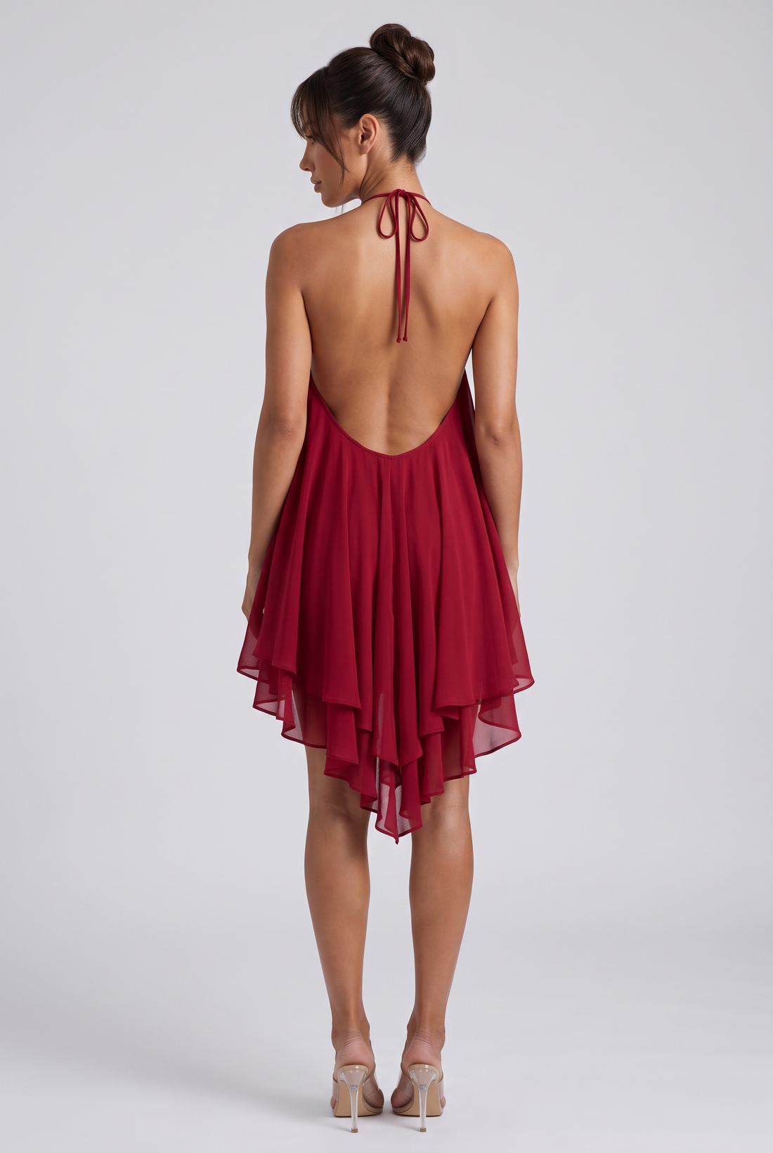 Nalia Mini Dress - Soft Red