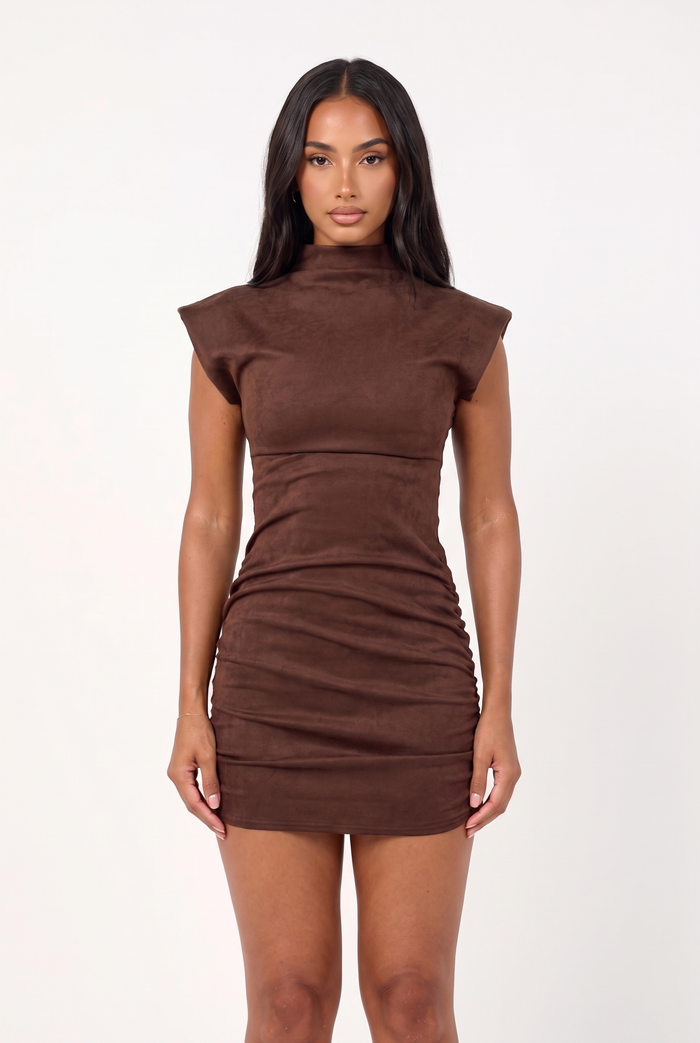 Selene Mini Dress - Espresso