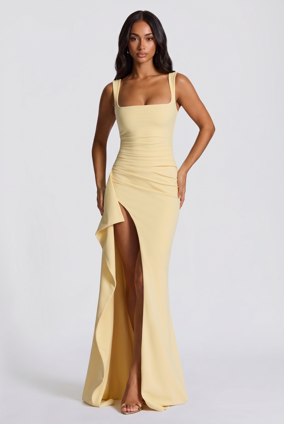 Katana Maxi Dress - Lemon