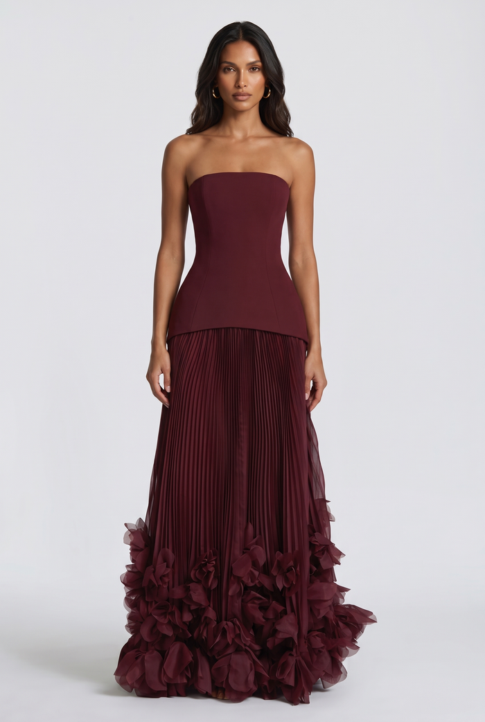 Seraphina Maxi Dress - Cherry Lacquer