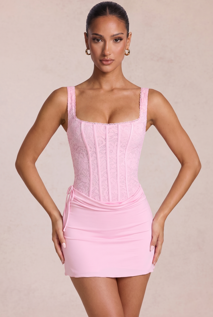 Robe Courte Aralyn - Rose Floral