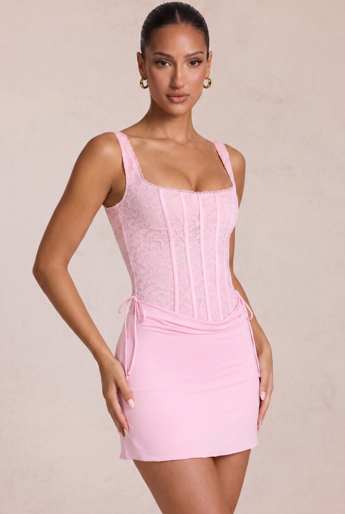 Robe Courte Aralyn - Rose Floral