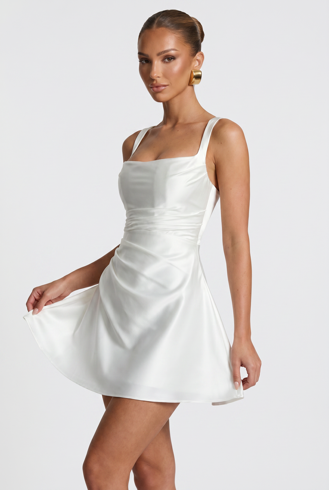 Robe Courte Calanthe - Ivoire