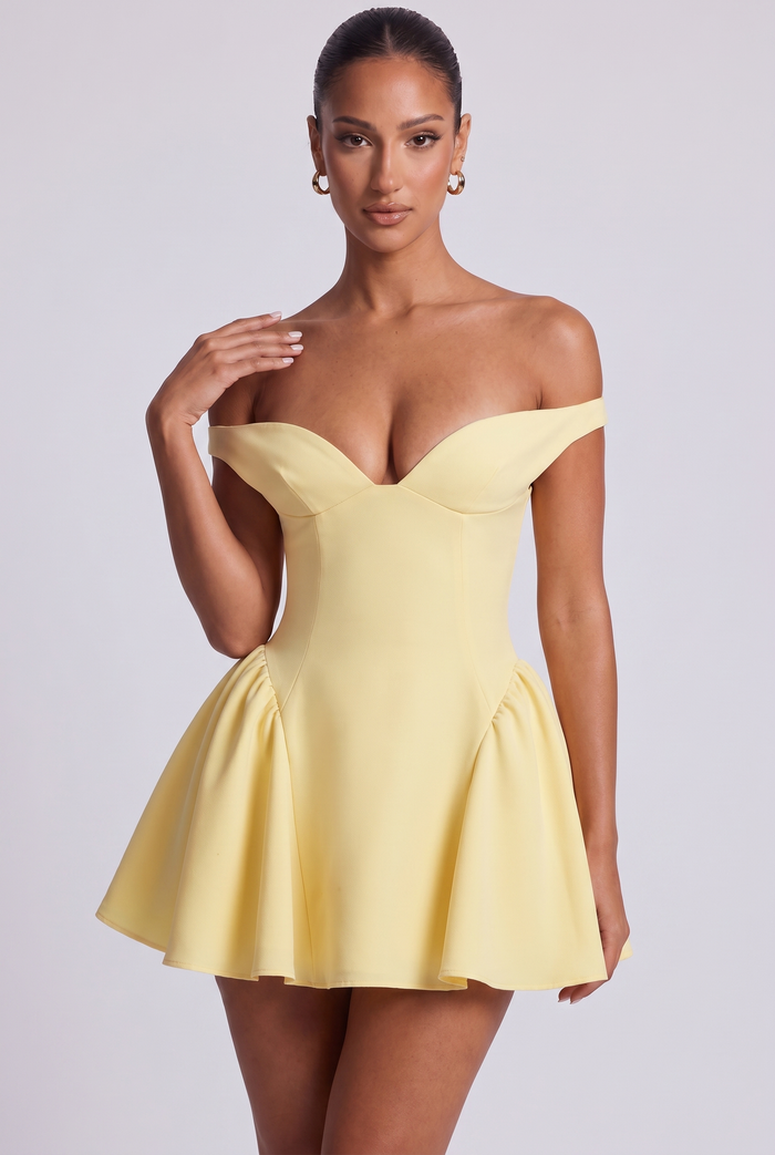 Robe Courte Marla - Jaune Citron