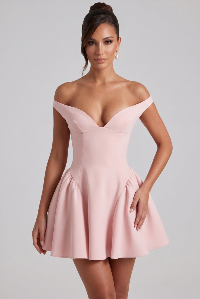 Robe Courte Marla - Rose Poudré