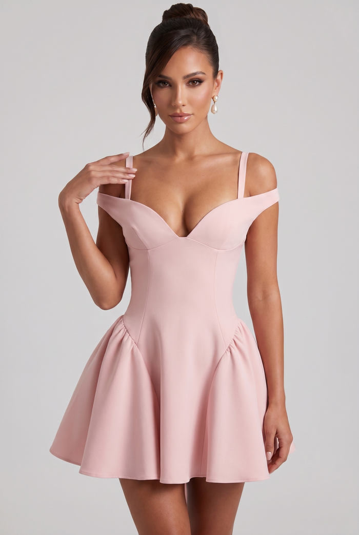 Robe Courte Marla - Rose Poudré