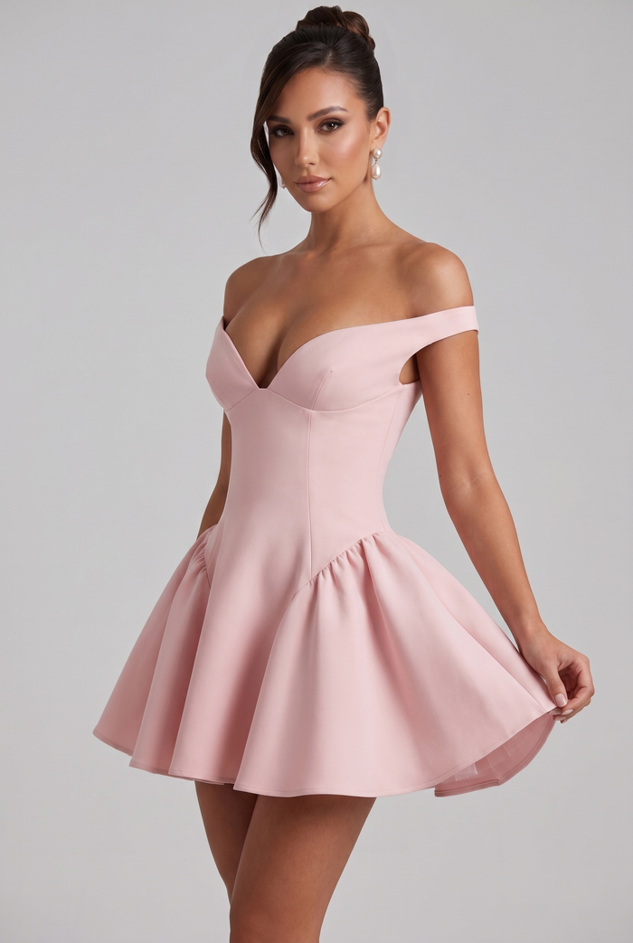Robe Courte Marla - Rose Poudré