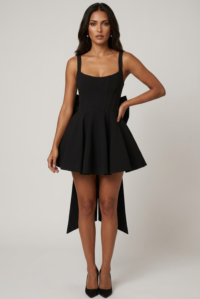 Robe Courte Rue - Noir