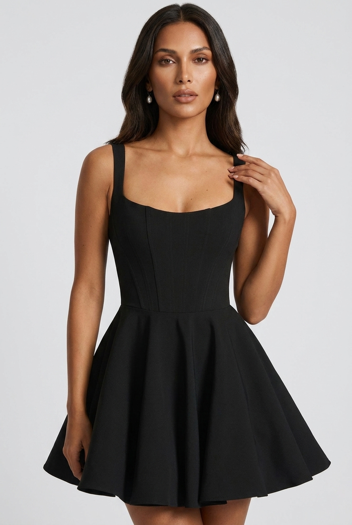 Robe Courte Rue - Noir