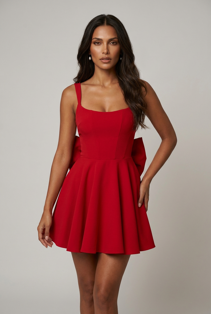 Robe Courte Rue - Rouge