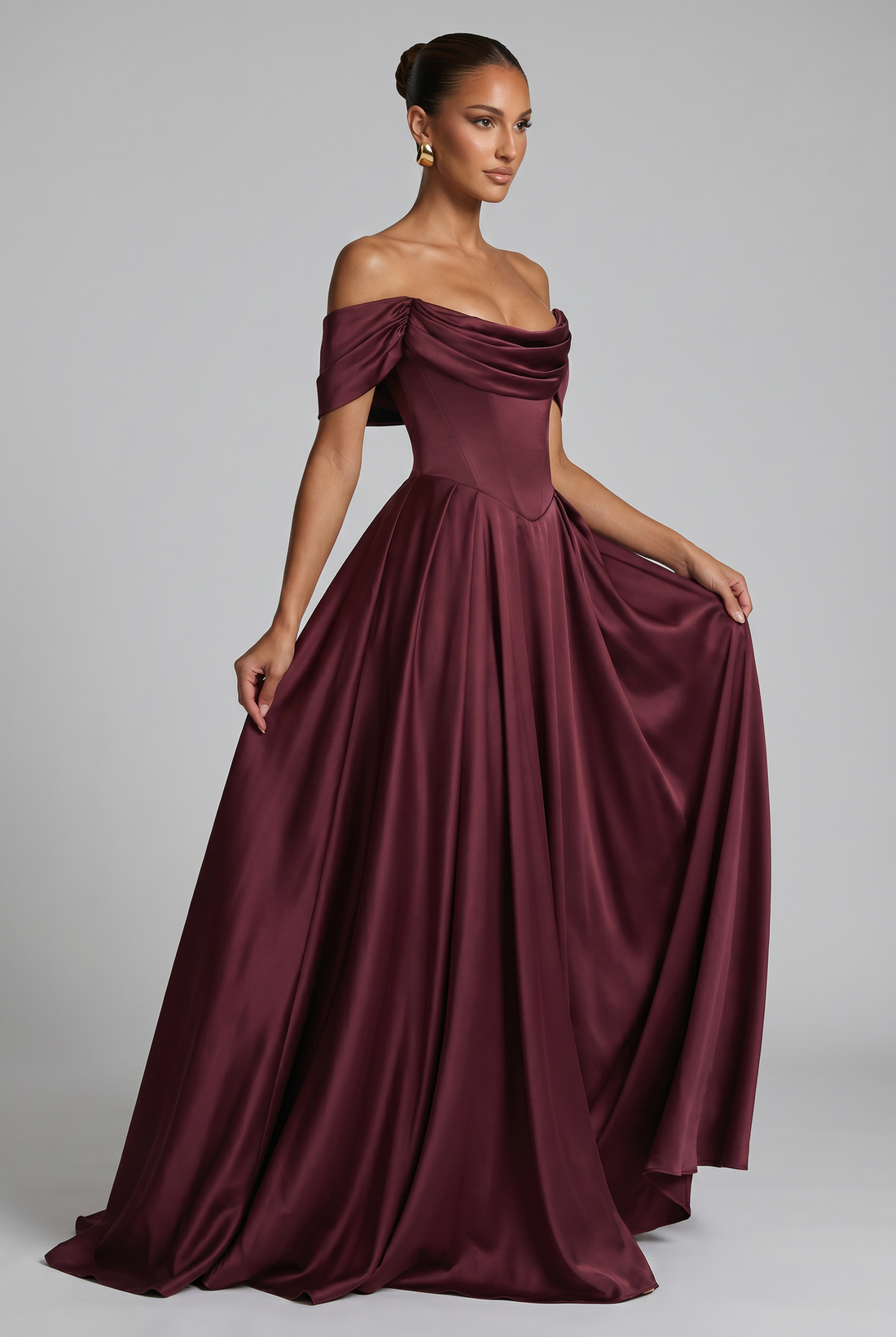 Robe de Soirée Riona - Rouge Cerise