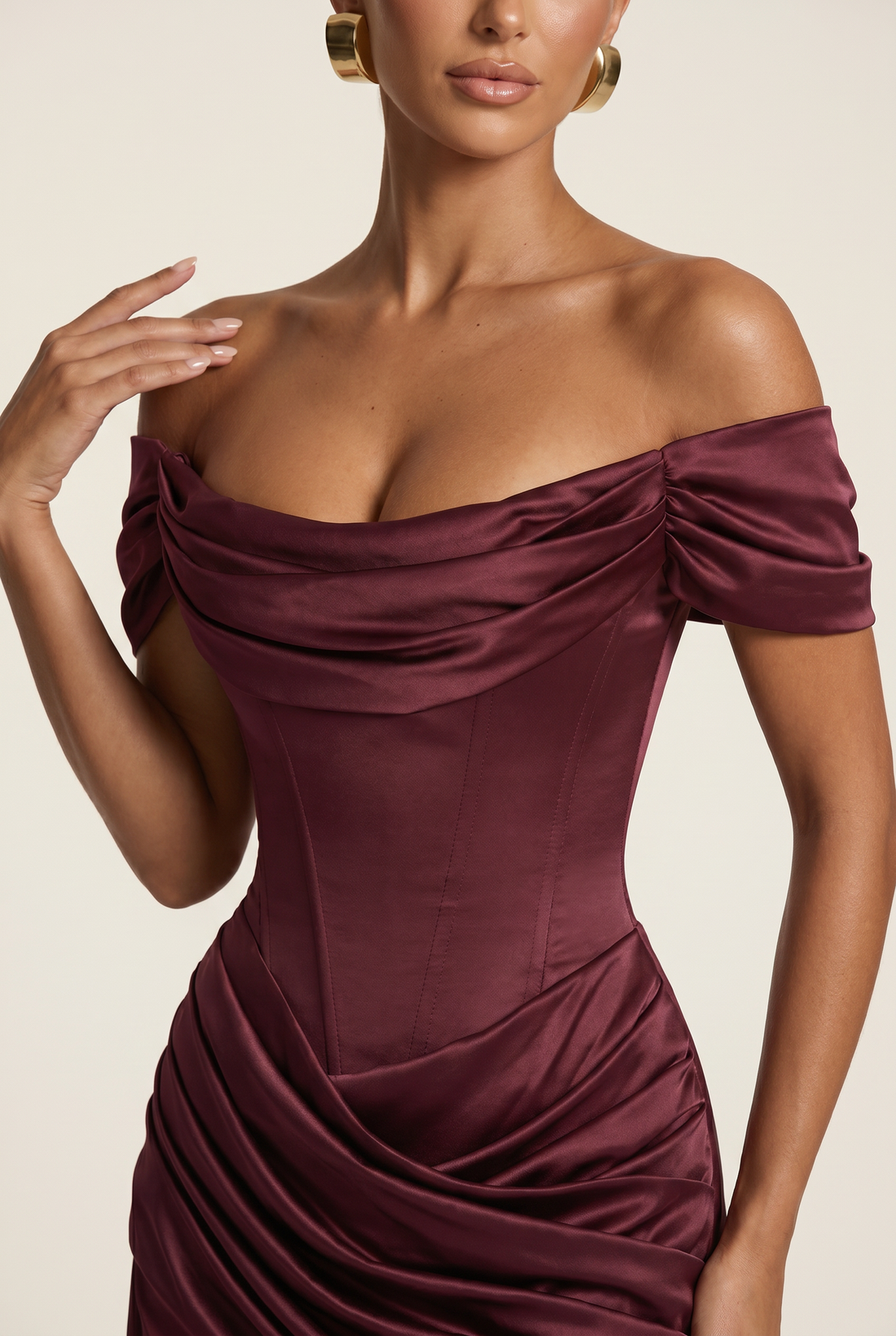 Robe de Soirée Riona - Rouge Cerise