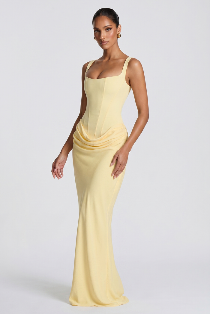 Robe Longue Cornelia - Jaune Citron