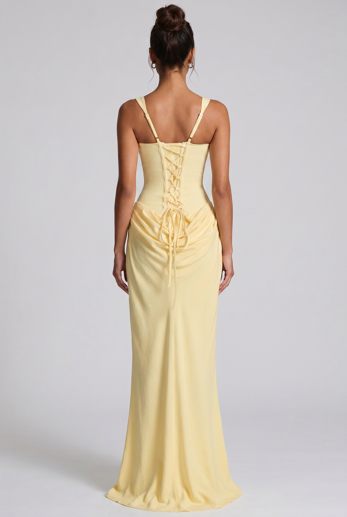 Robe Longue Cornelia - Jaune Citron