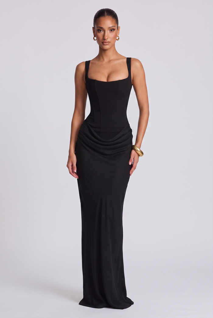 Robe Longue Cornelia - Noir
