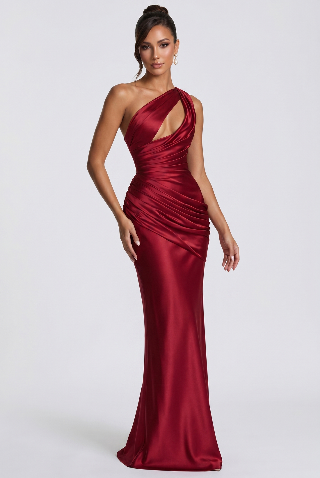 Robe Longue Emina - Rouge Profond