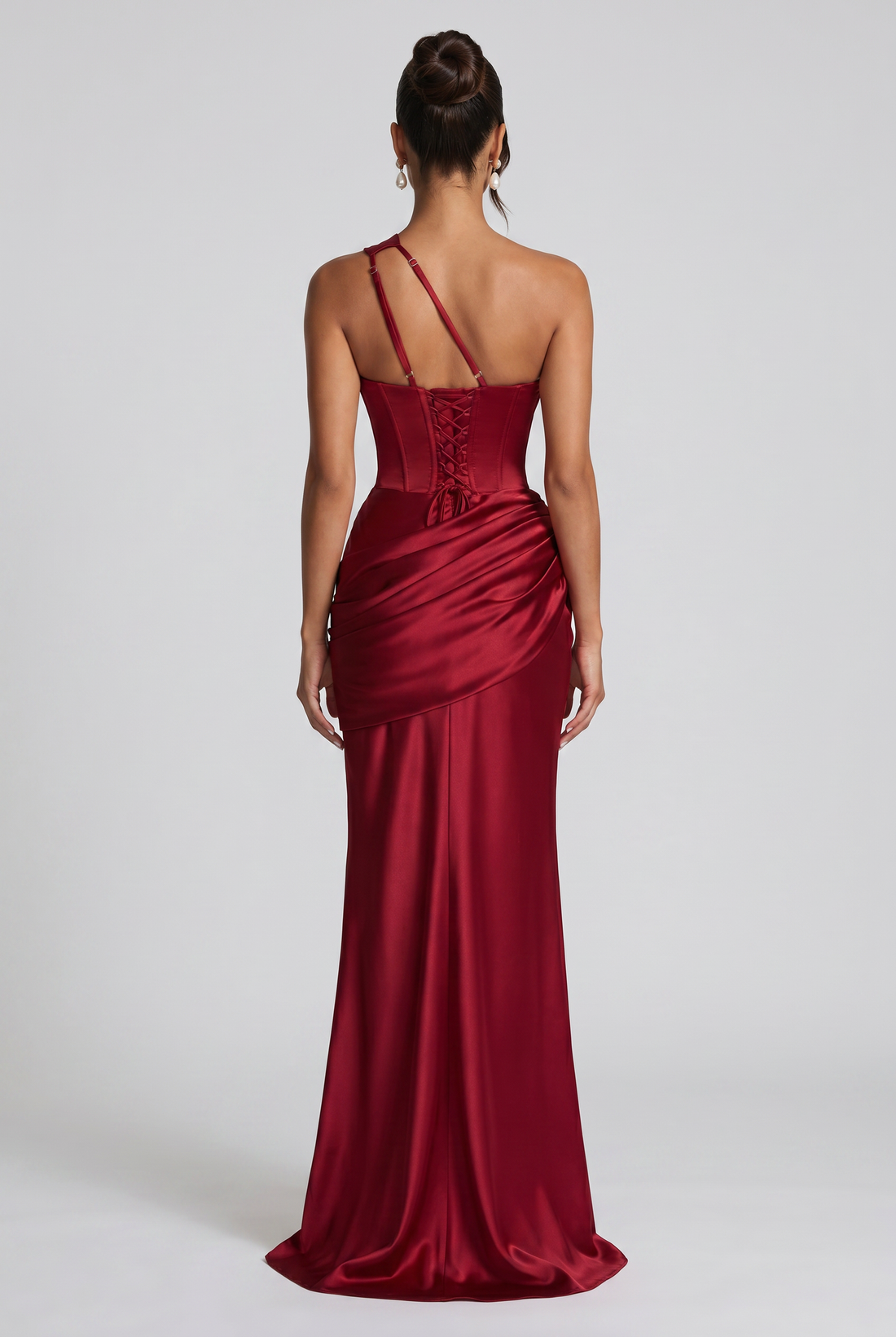 Robe Longue Emina - Rouge Profond