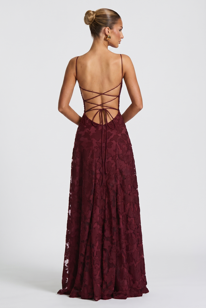 Robe Longue Francis - Rouge Cerise