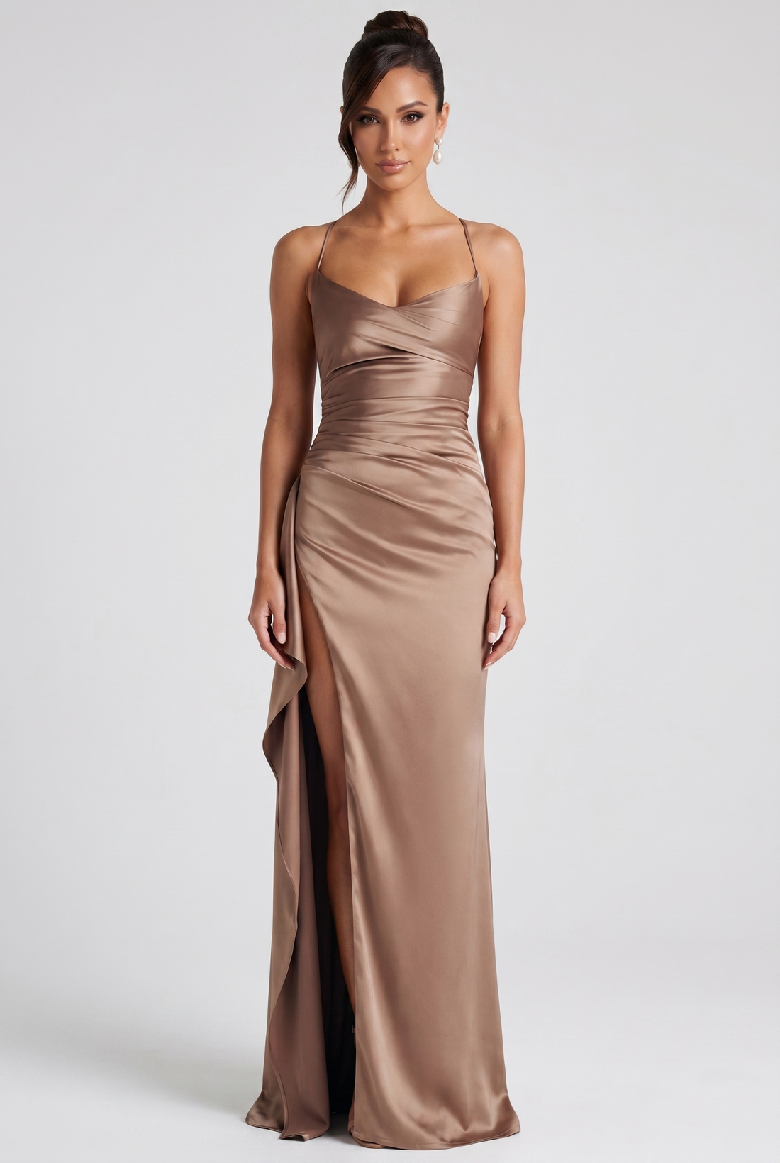 Robe Longue Helen - Noisette