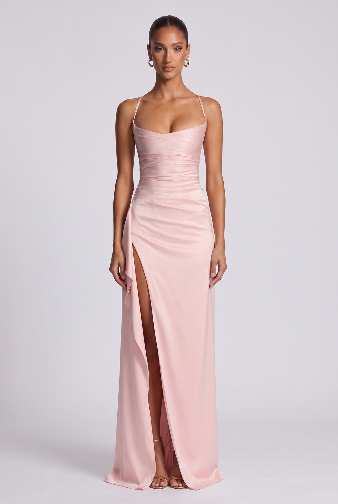 Robe Longue Helen - Rose Poudré