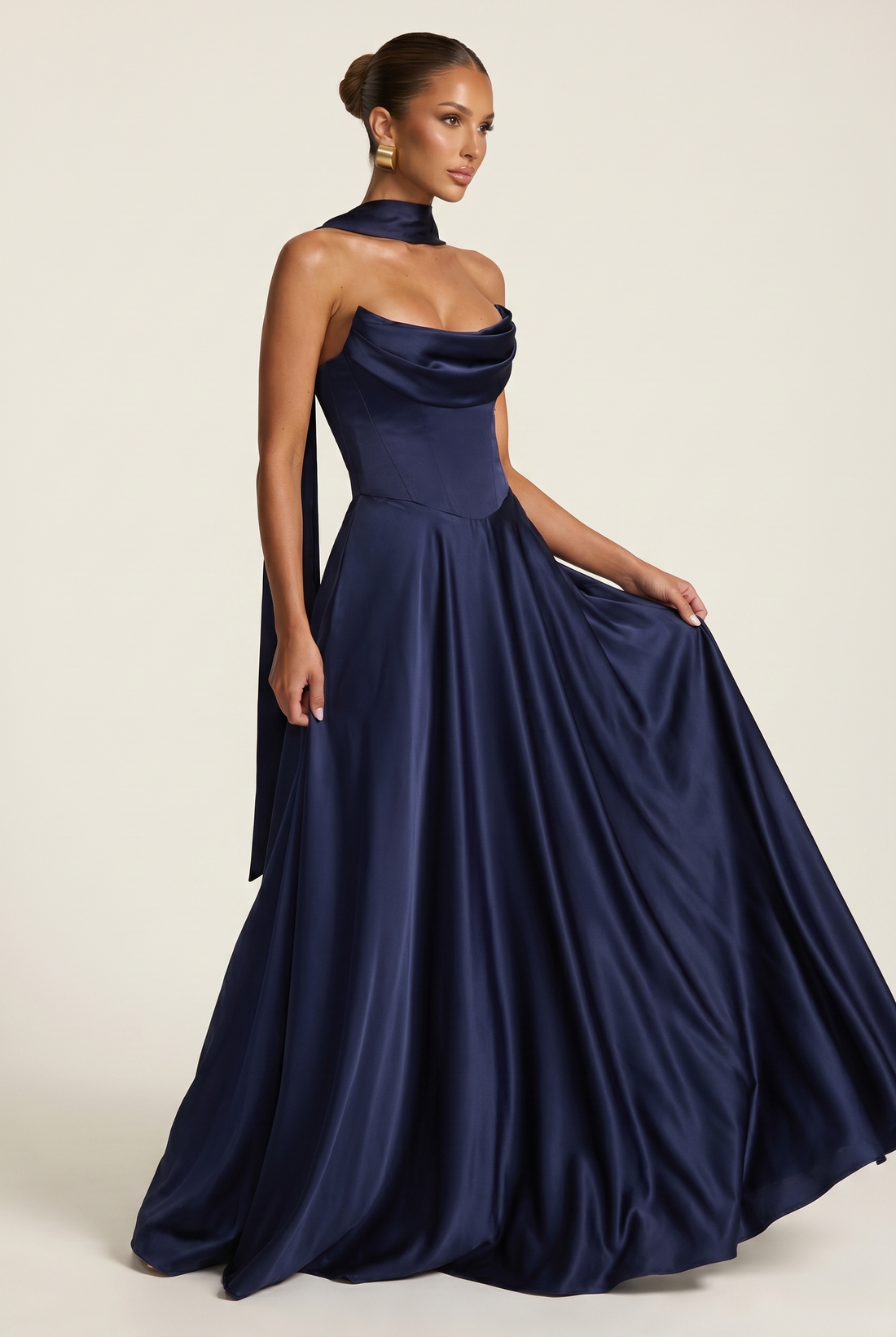 Robe Longue Kensington - Bleu Marine