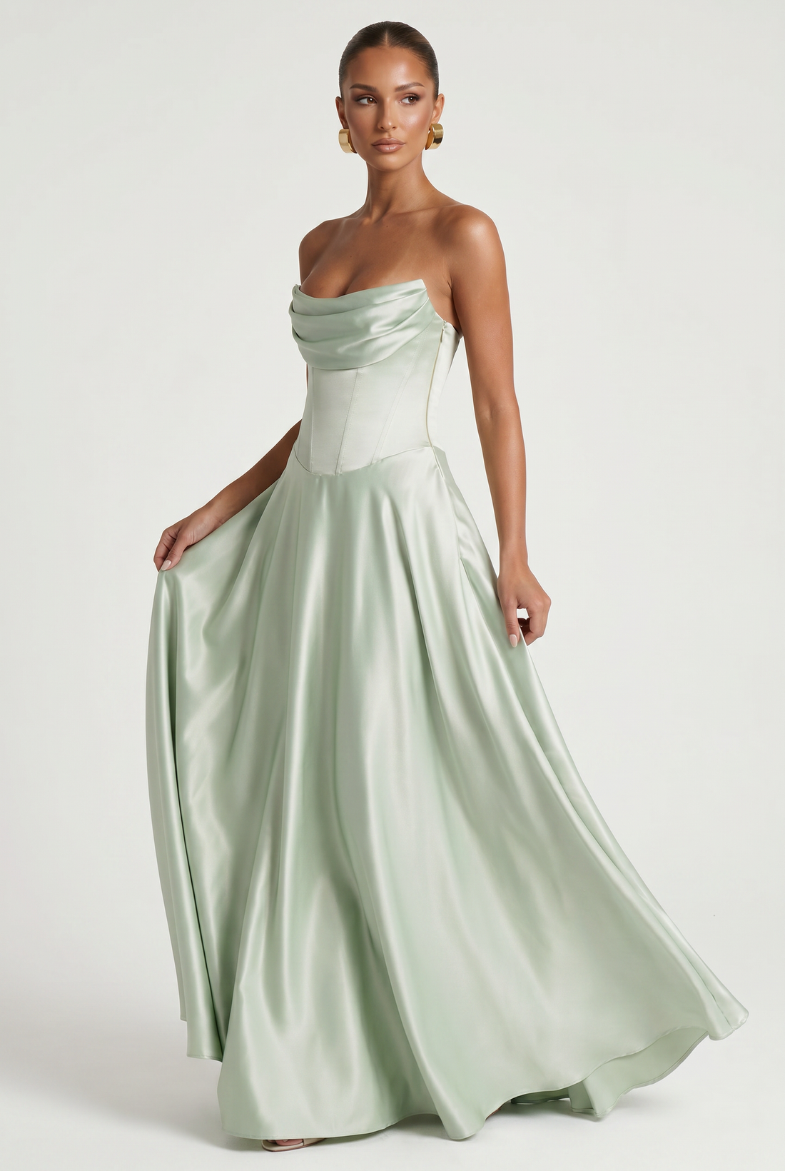 Robe Longue Kensington - Vert Menthe