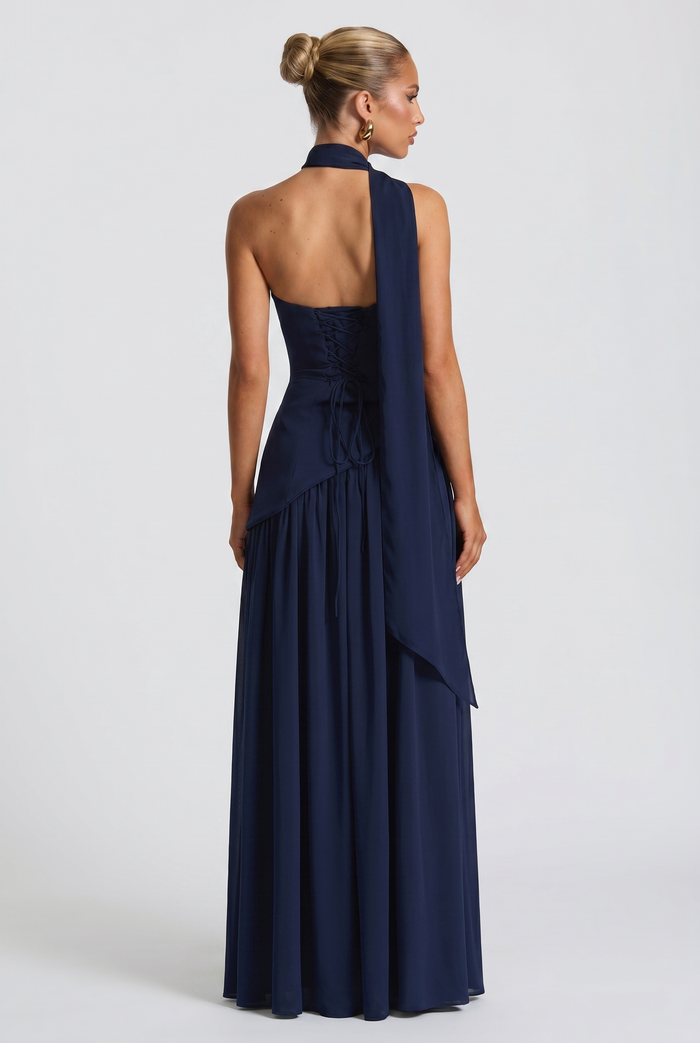 Robe Longue Maliyah - Bleu Marine