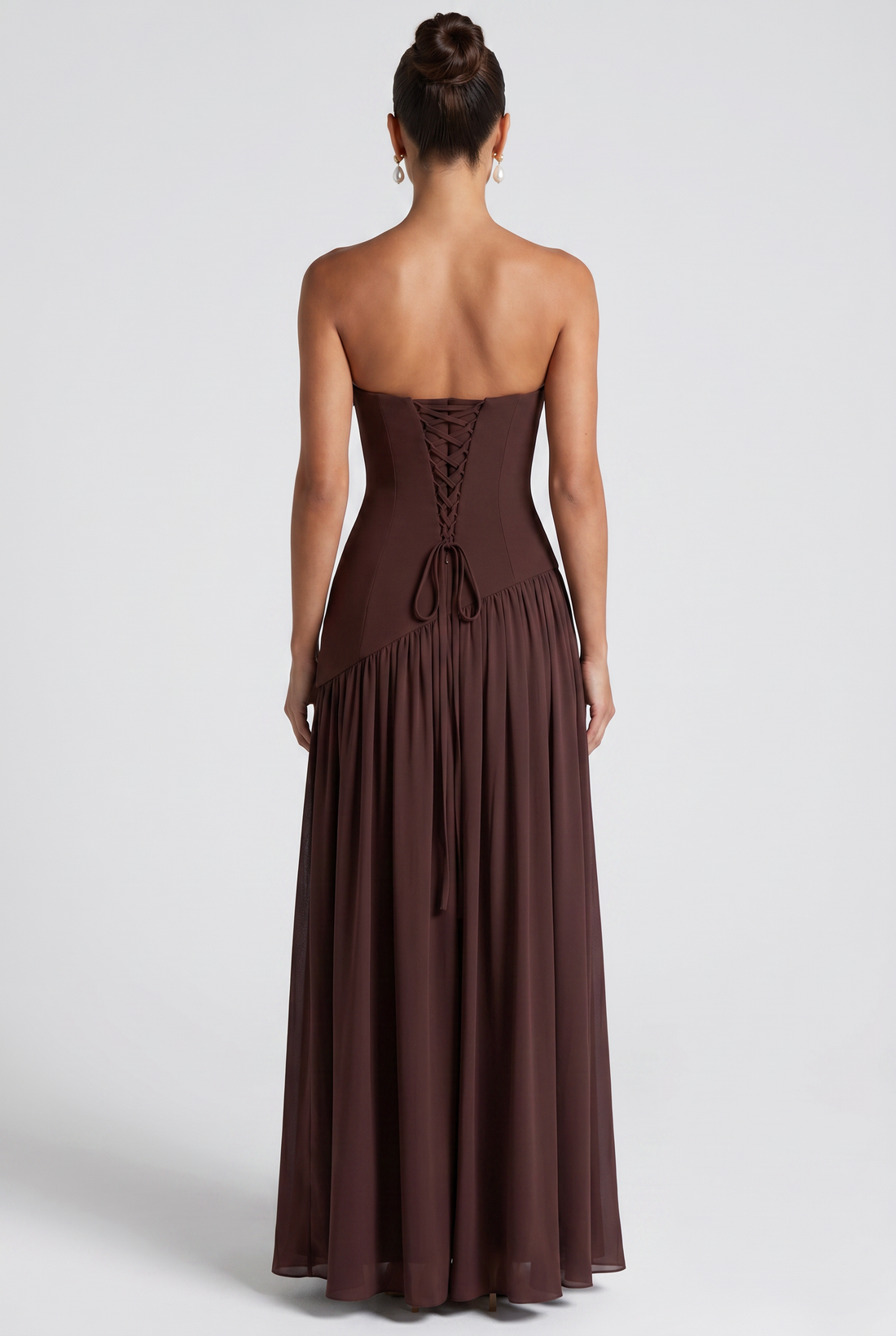 Robe Longue Maliyah - Prune Marron