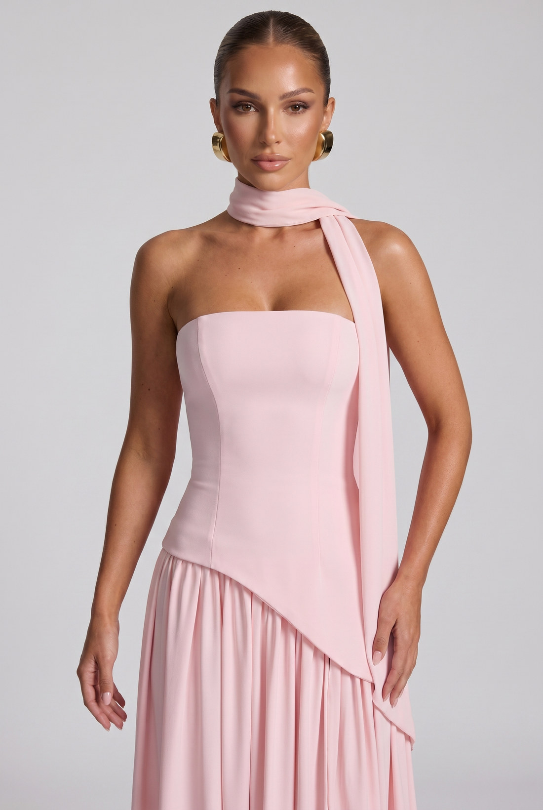 Robe Longue Maliyah - Rose Poudré