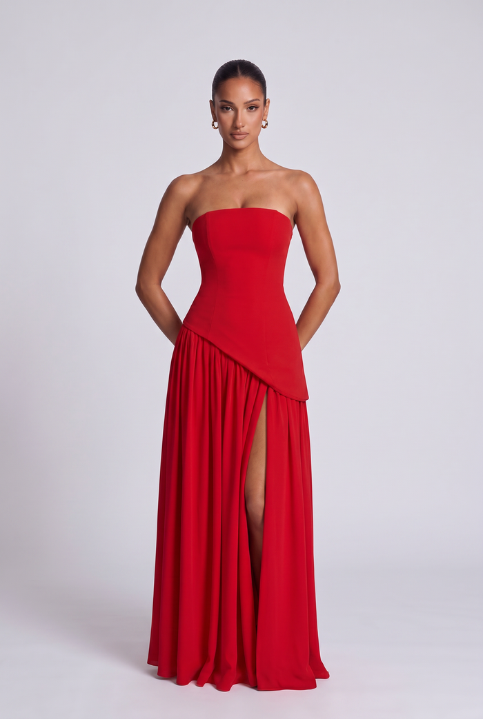 Robe Longue Maliyah - Rouge