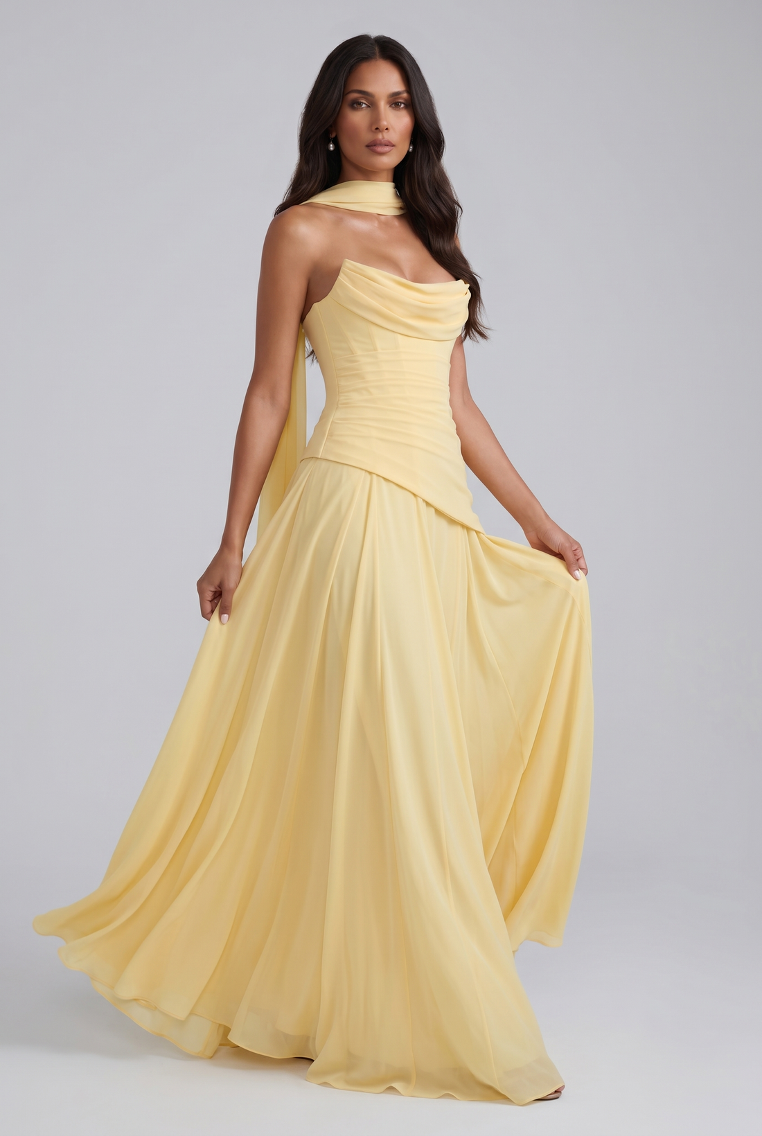 Robe Longue Patricia - Jaune Citron