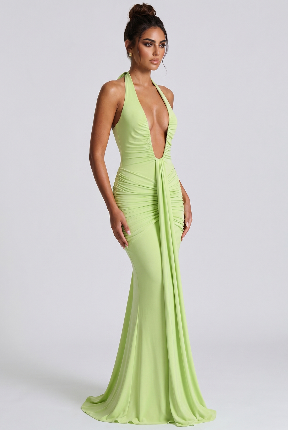 Robe Longue Rosetta - Citron Vert