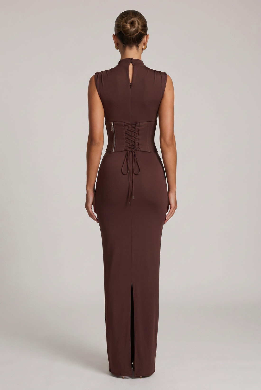 Robe Longue Soline - Prune Marron