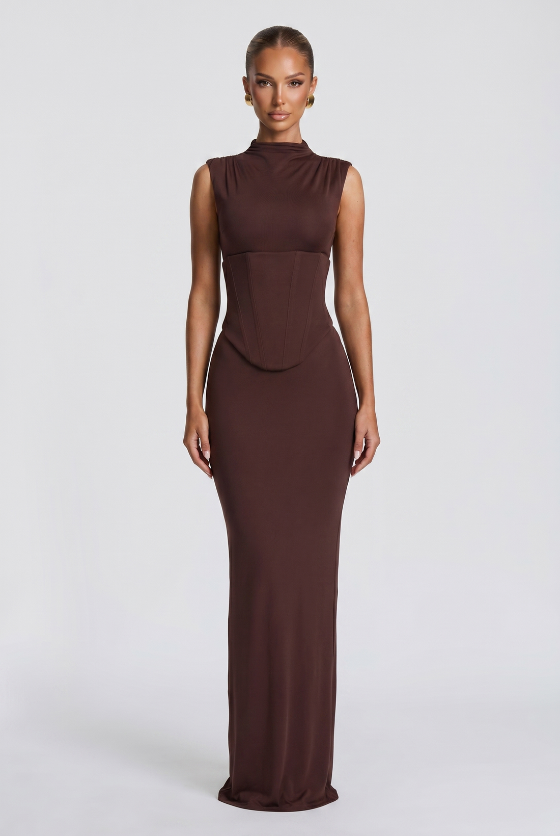 Robe Longue Soline - Prune Marron