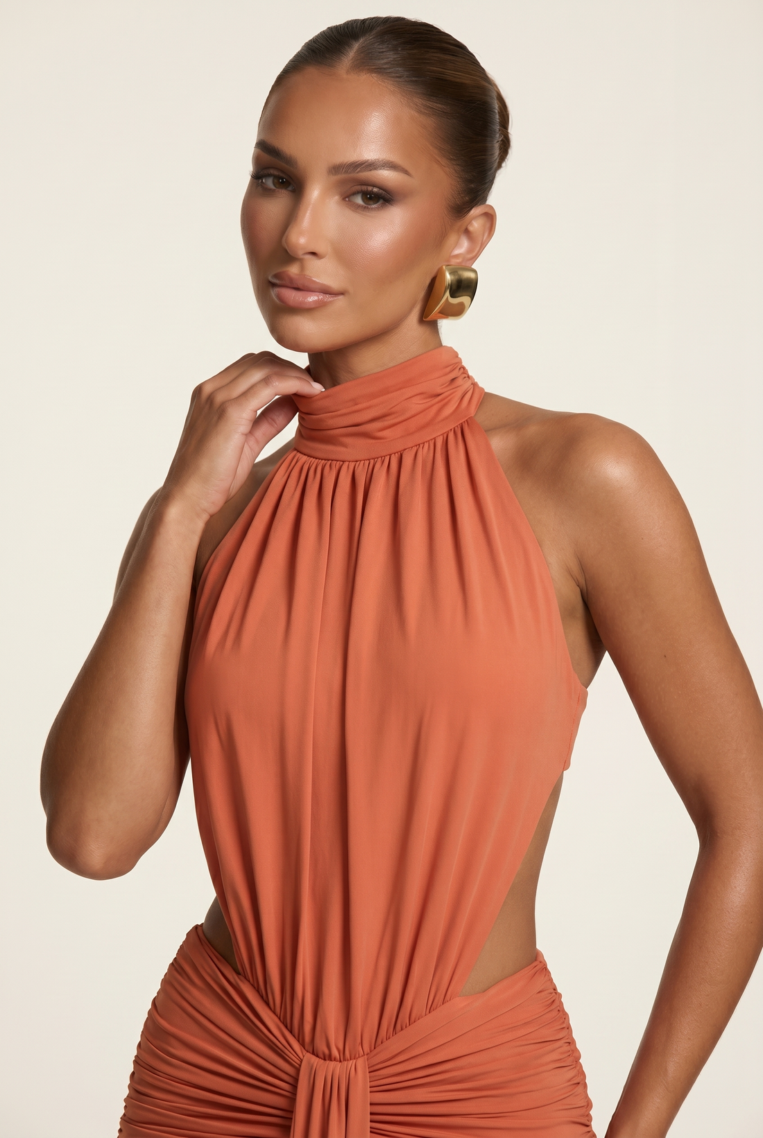 Robe Longue Thekla - Orange Brûlé