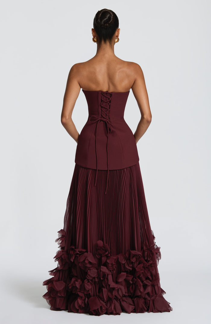 Seraphina Maxi Dress - Cherry Lacquer