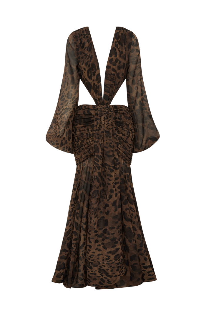 Andrina Maxi Dress - Leopard Print