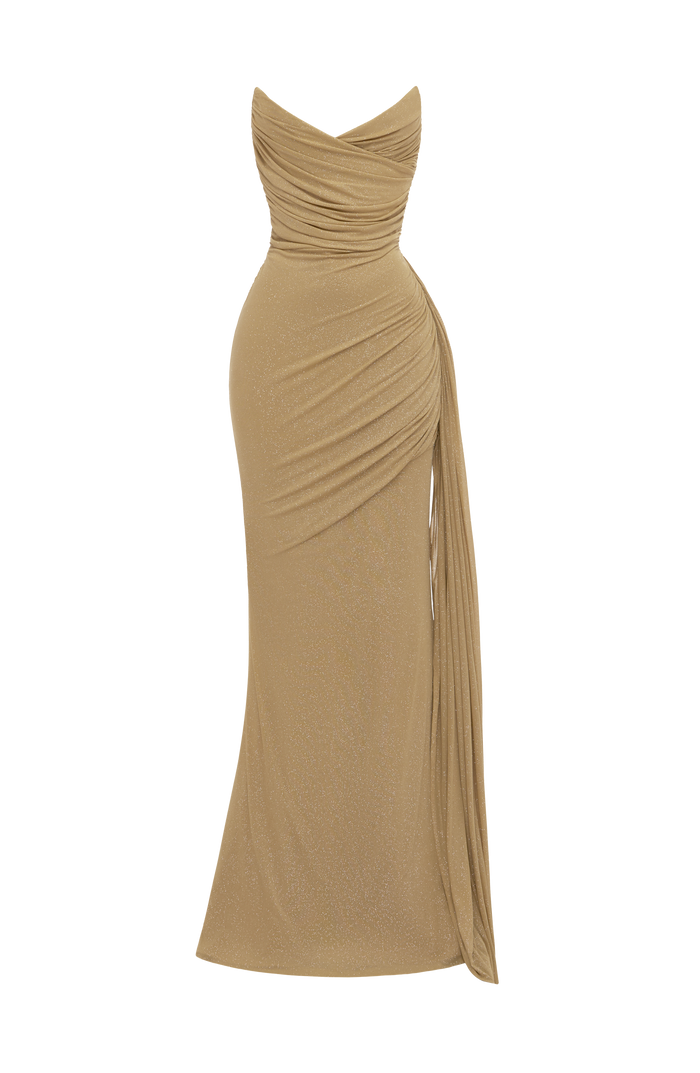 Ashika Maxi Dress - Gold Sequin