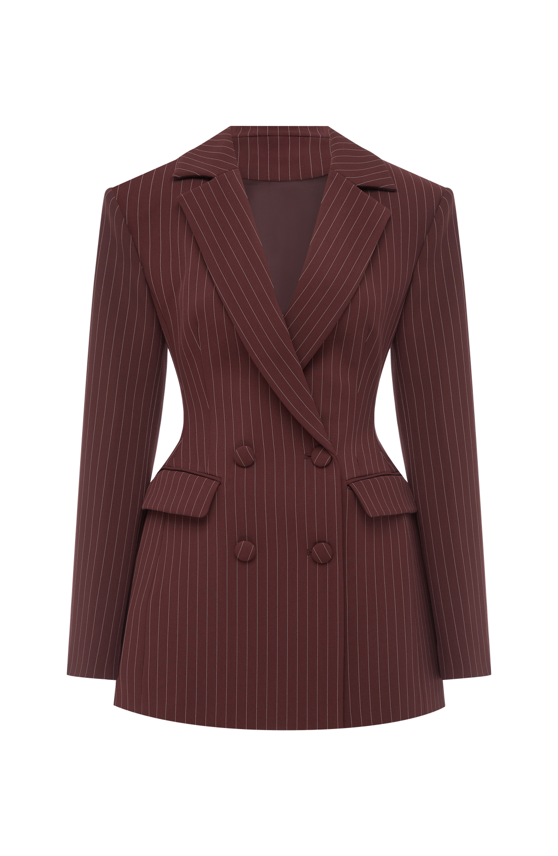 Elvira Mini Dress - Burgundy Stripe