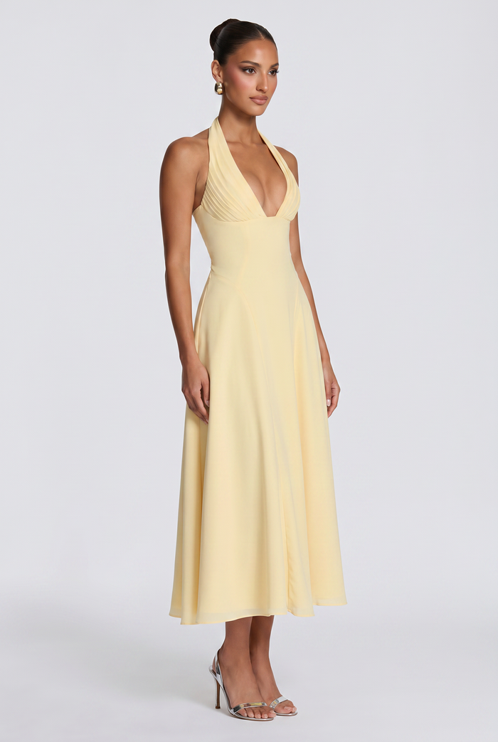 Robe Mi-Longue Hayden - Jaune Citron