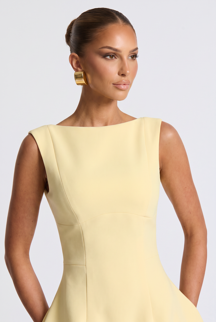 Robe Courte Alana - Jaune Citron