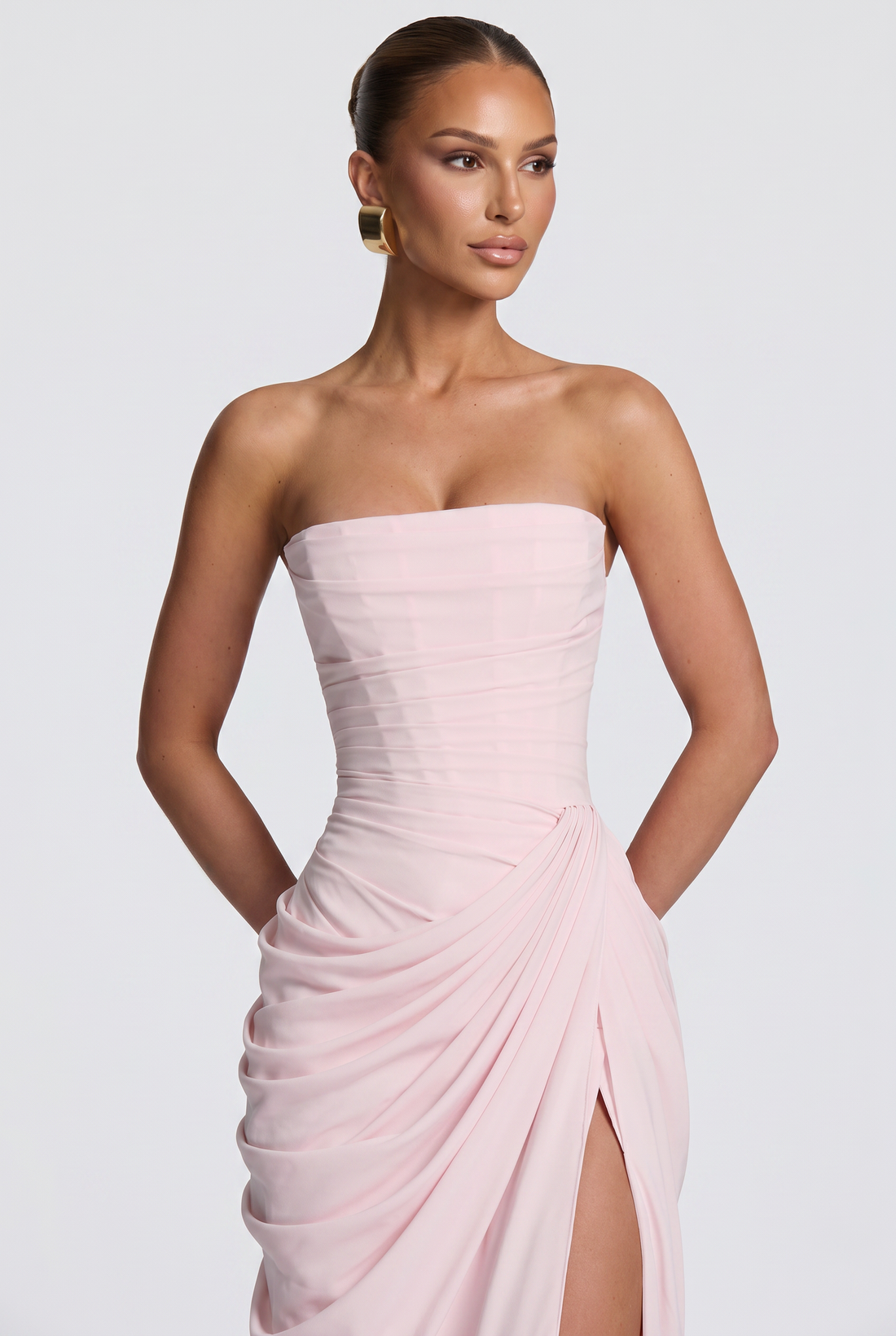 Robe Longue Cyra - Rose Poudré