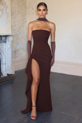Robe Longue Zafira - Prune Marron