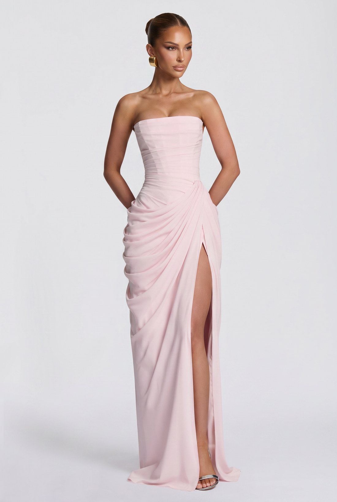 Robe Longue Cyra - Rose Poudré
