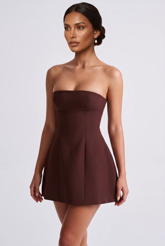 Robe Courte Asha - Marron