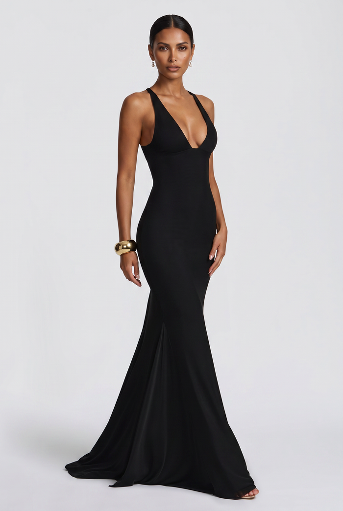 Robe Longue Olenia - Noir