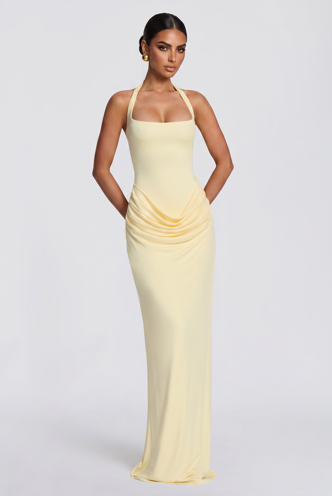 Robe Longue Sharona - Jaune Citron