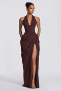 Robe Longue Minette - Prune Marron