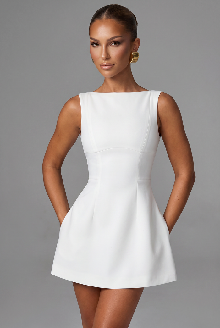Robe Courte Alana - Ivoire