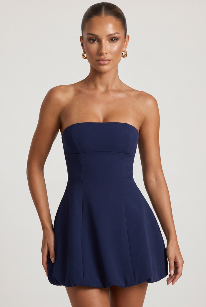 Robe Courte Asha - Bleu Marine